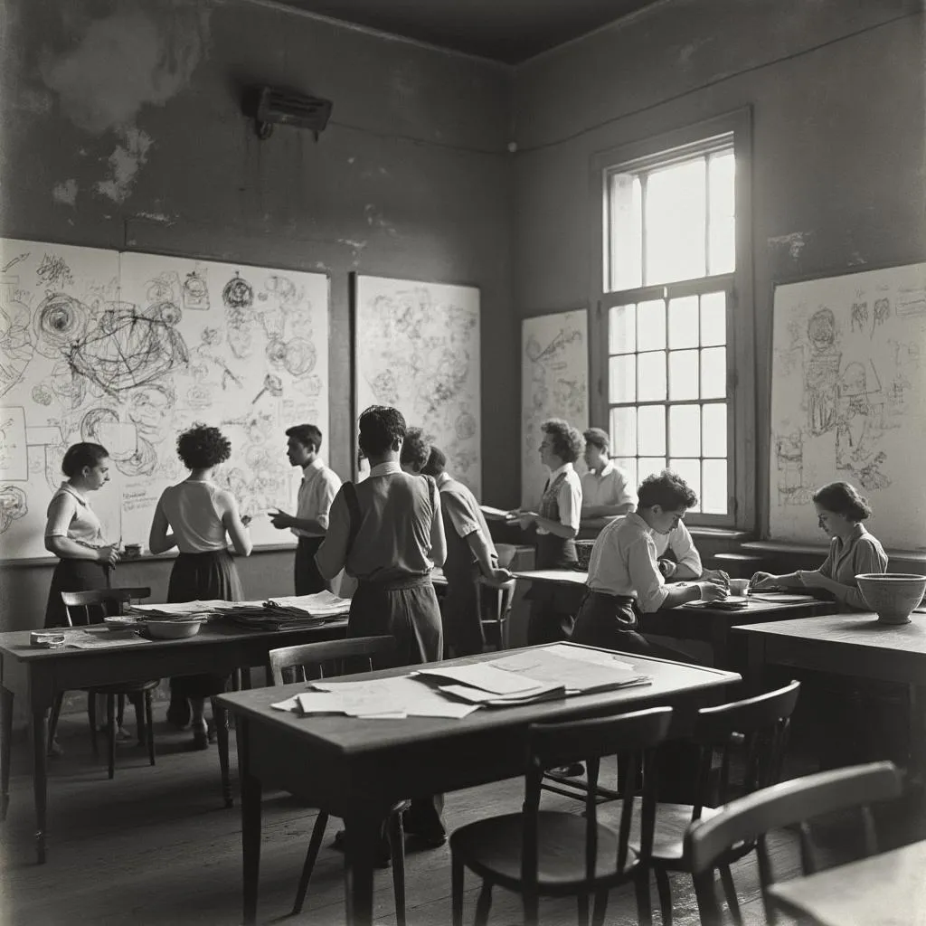 Aula antigua de DiseñoAR con primeros estudiantes